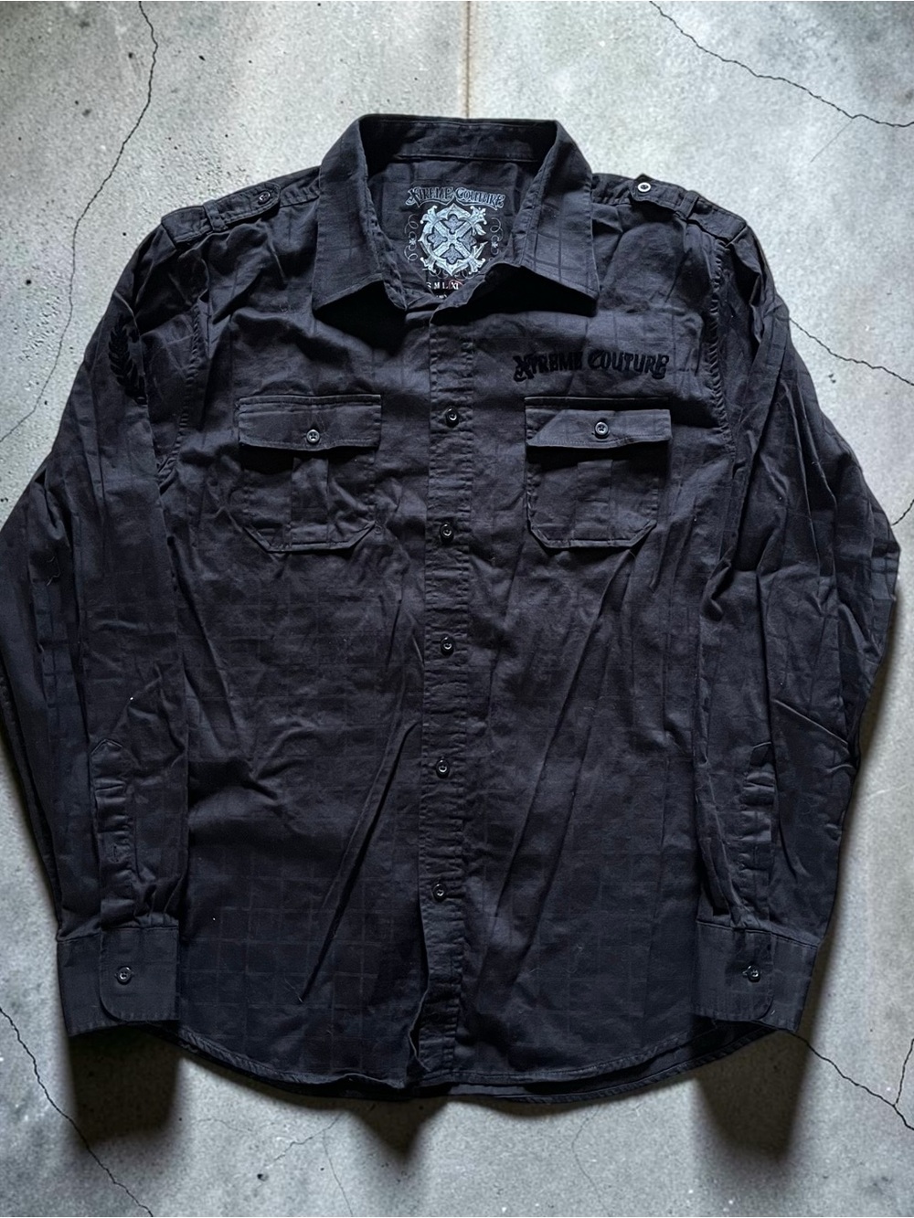 vintage y2k xtreme couture button up shirt